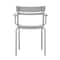 Flash Furniture Silver All-Weather Steel Dining Chair XU-CH-10318-ARM-SIL-GG - alternate 6